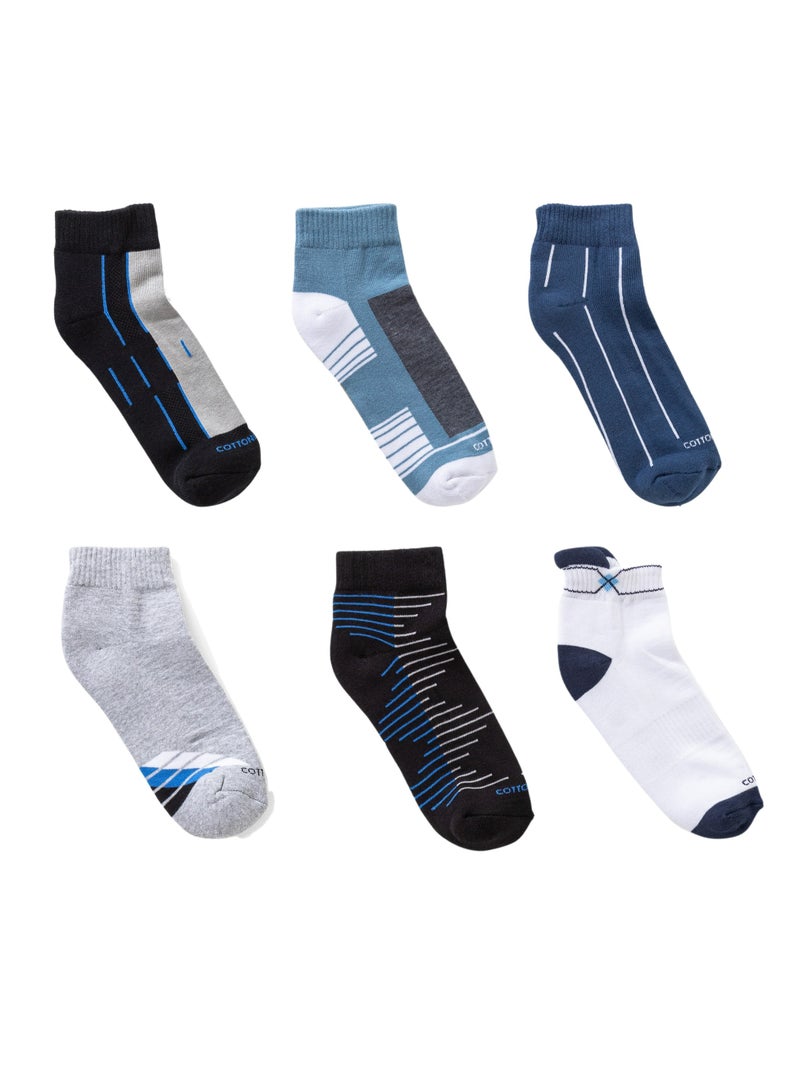 Cottonil Pack Of 6 Cotton Half Towel Socket Socks - Image 1
