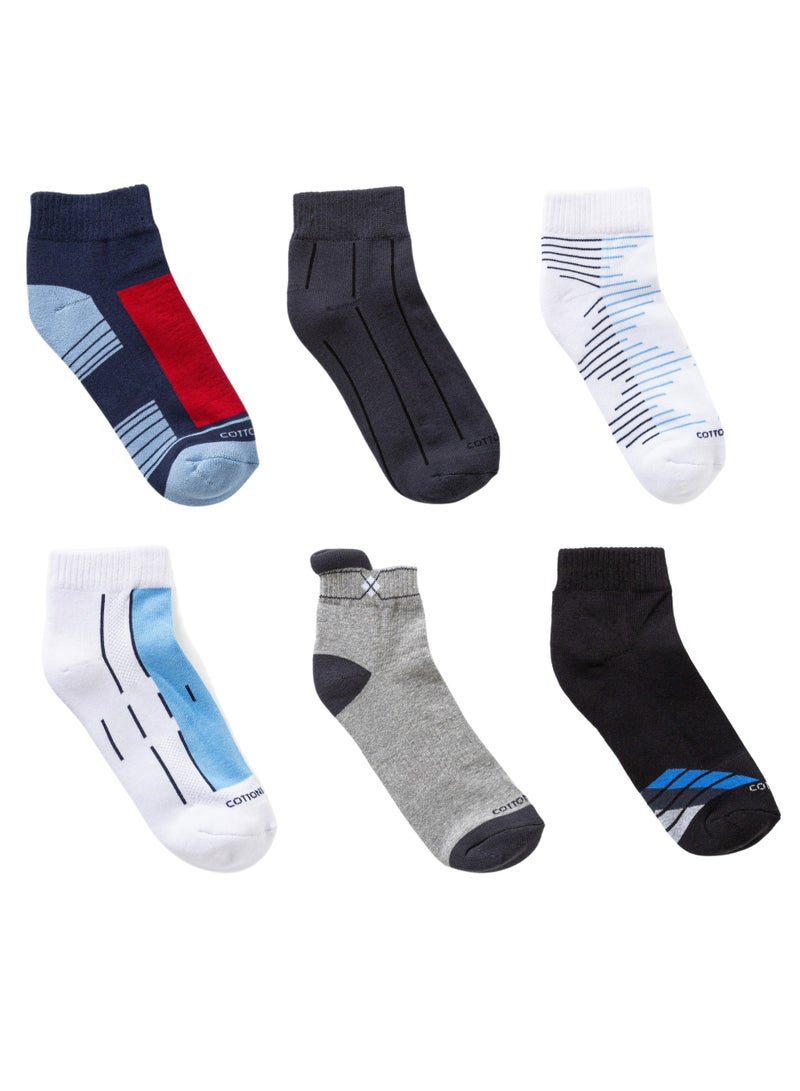 Cottonil Pack Of 6 Cotton Half Towel Socket Socks - Image 2