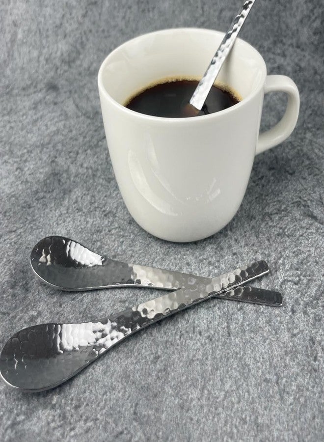 Terra Distribution Coffee Spoons Teaspoons Set [ Made in Japan ] 4pcs Set Stainless Small Spoons with Hammered Finish - Image 5