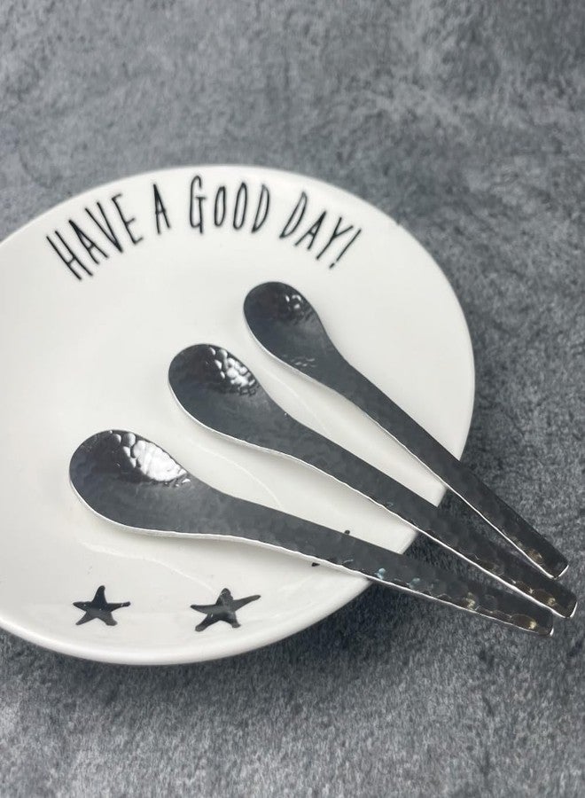 Terra Distribution Coffee Spoons Teaspoons Set [ Made in Japan ] 4pcs Set Stainless Small Spoons with Hammered Finish - Image 4