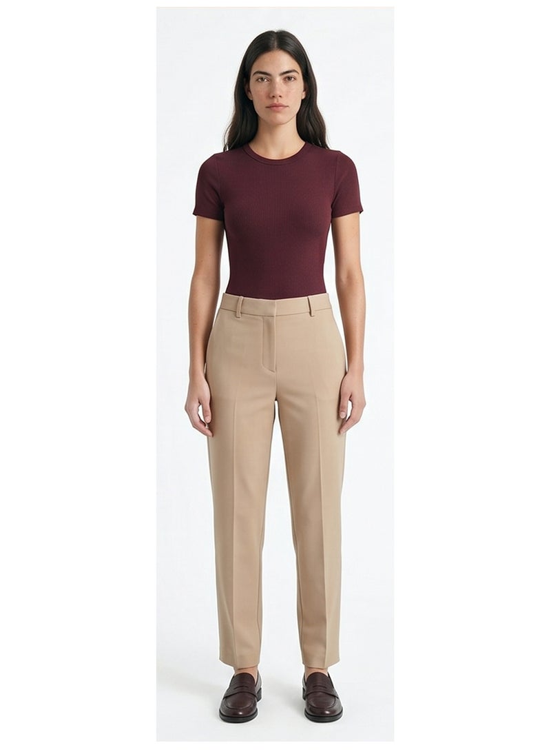 RAVIN Deep Burgundy Ribbed Slim-Fit Tee - Image 3