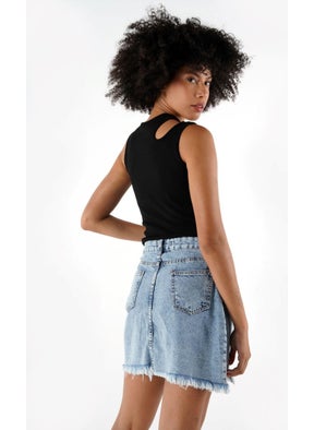 Alexander Gardi Crop Tank Top with Neck Detail (B24-0091)  - Image 5