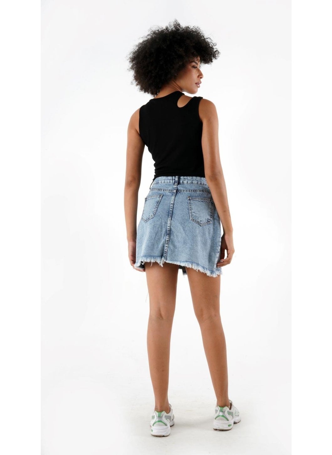 Alexander Gardi Crop Tank Top with Neck Detail (B24-0091)  - Image 4