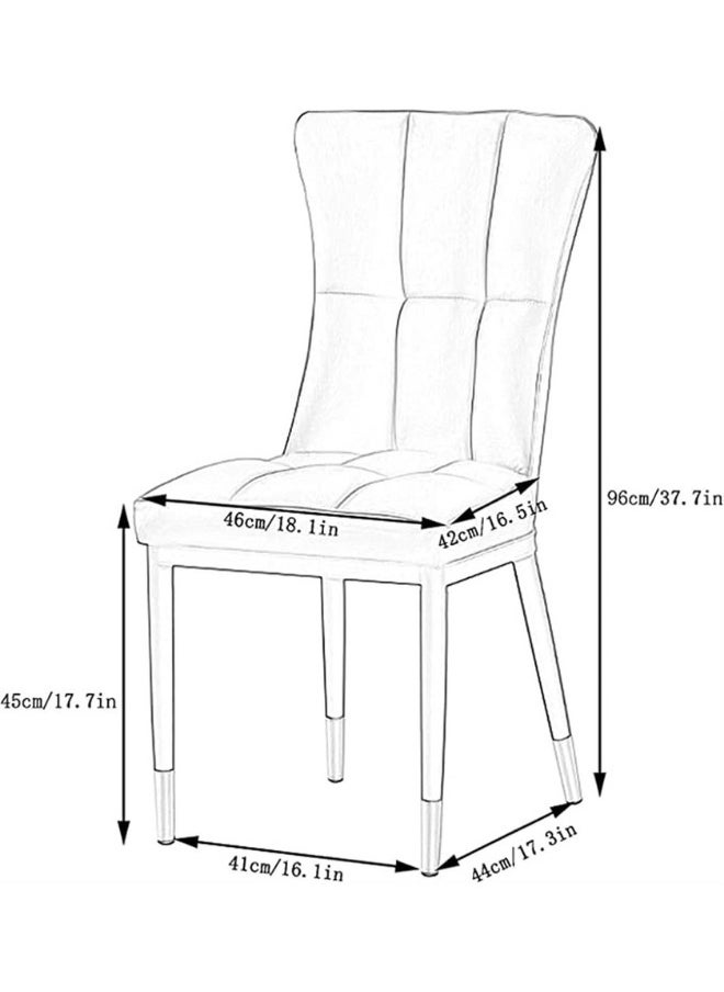 SMART HOME Luxury Single Dining Chair for Dining Room, Modern Design Glossy Faux Leather Upholstered Side Chair with Metal Legs for Living Room (Color: Dark Brown)  - Image 5