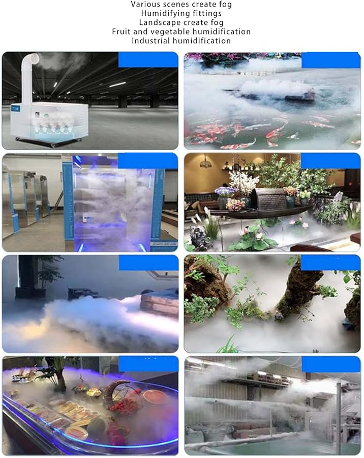 مرذاذ الضباب بالموجات فوق الصوتية من الفولاذ المقاوم للصدأ برأسين، صانع ضباب 4.5 لتر، مرطب هادئ - Image 5