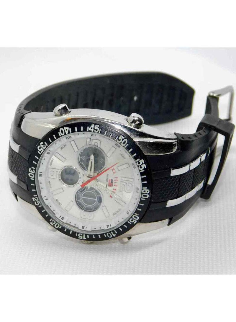 U.S. Polo Assn. Mens Quartz Watch, Analog-Digital Display and Rubber Strap US9061 - Image 4