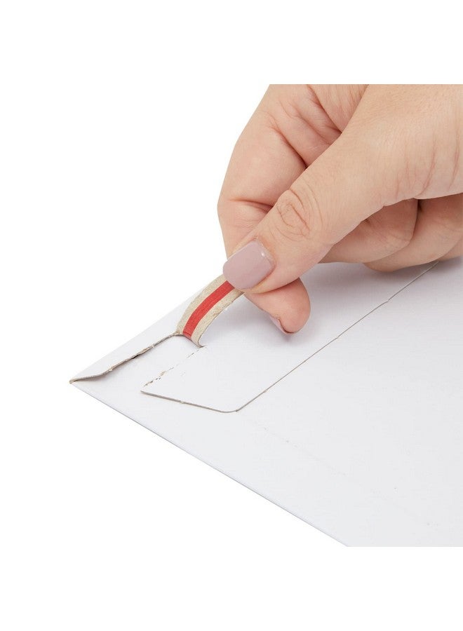 Juvale 25-Pack Stay Flat Rigid Mailers 9X12 With Self Adhesive Seal, 450 Gsm Sturdy Bulk White Cardboard Envelopes For Shipping Photos, Magazines, Comic Books, Art Prints, Documents, Collectibles - Image 5