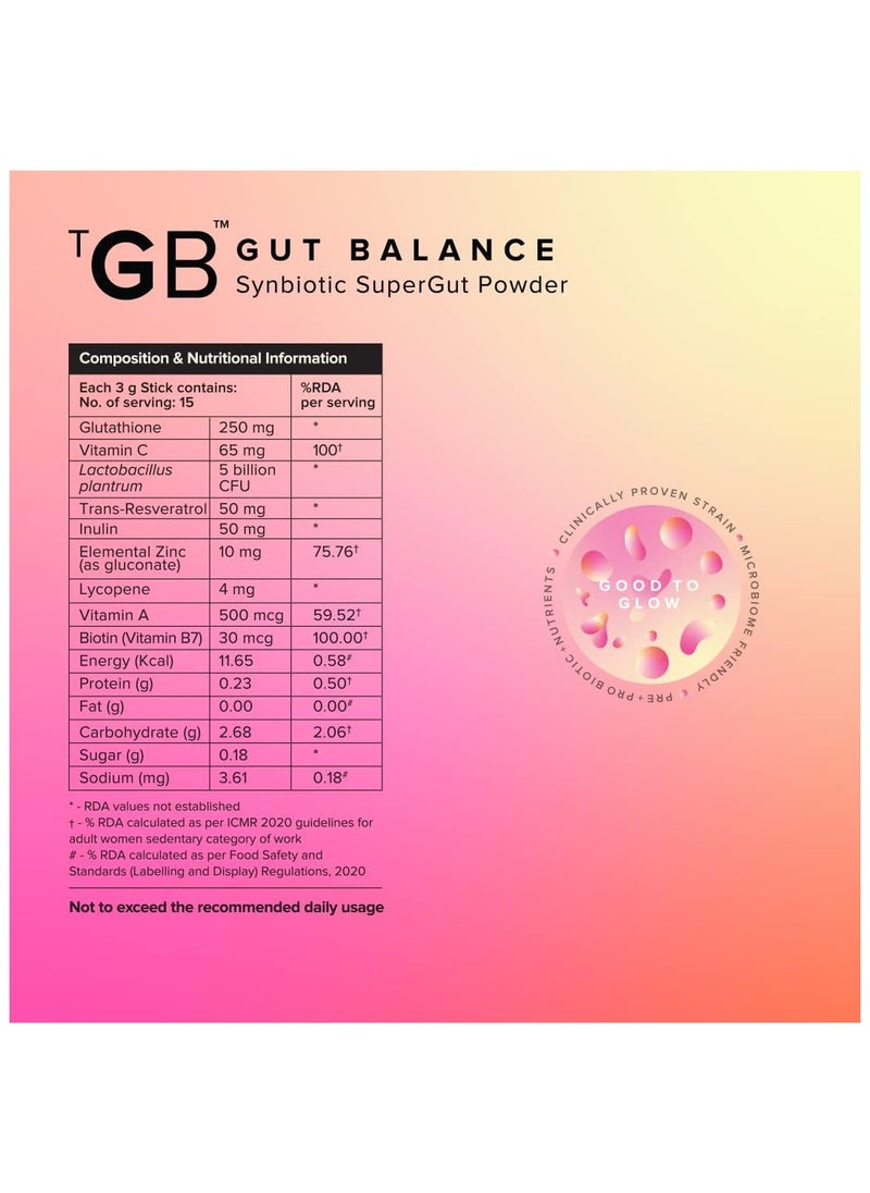 علة جيدة مسحوق Good Bug Good To Glow SuperGut للبشرة المتوهجة | مكمل ما قبل البروبيوتيك للبشرة والشعر والأظافر الأكثر صحة للنساء | 5 مليار وحدة تشكيل مستعمرة من السلالات المثبتة سريريًا | باقة 30 يومًا  - Image 5