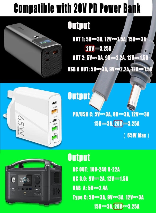 PDEEY كابل طاقة لستارلينك ميني، PD 100W USB-C/Type C إلى كابل شحن سريع DC بطول 6.6 قدم، مقاوم للماء في الهواء الطلق - Image 4