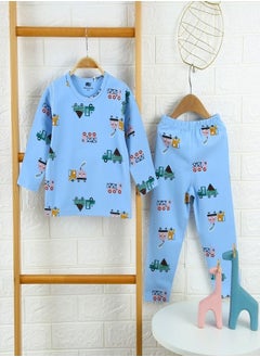 Cartoon Printed Pyjama Set Blue - pzsku/Z898E329E24700A89C158Z/45/_/1669753186/a496ac42-7180-4d03-9831-a7e186497280