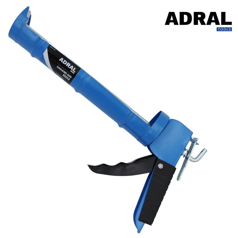 ADRAL Super Value 9-Inch Caulking Gun | 315g Lightweight | Ergonomic Rubber Grip | Sturdy Steel Body | Smooth Round Rod | 6:1 Thrust Ratio | For Acrylic, Latex & Silicone | Riveted End Caps - Image 5