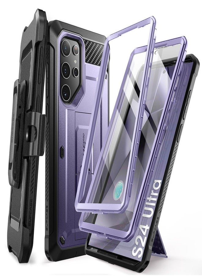 SUPCASE for Samsung Galaxy S24 Ultra Case with Stand, [Unicorn Beetle Pro] [2 Front Frames] [Built-in Screen Protector & Belt-Clip] Military-Grade Protection Phone Case for Galaxy S24 Ultra, Mauve - Image 1