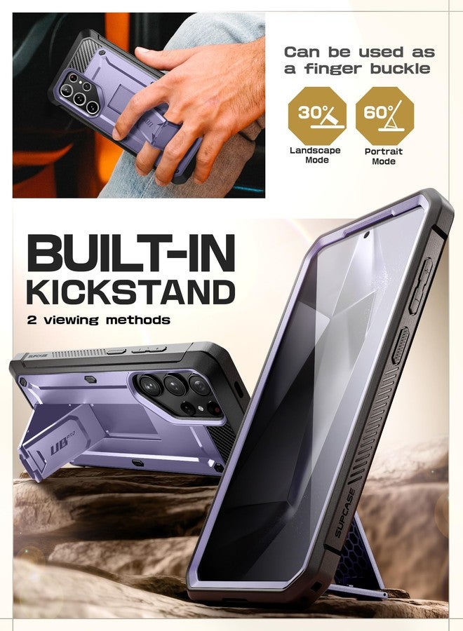 SUPCASE for Samsung Galaxy S24 Ultra Case with Stand, [Unicorn Beetle Pro] [2 Front Frames] [Built-in Screen Protector & Belt-Clip] Military-Grade Protection Phone Case for Galaxy S24 Ultra, Mauve - Image 4