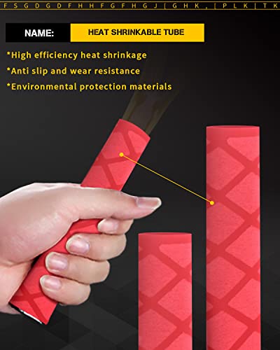 GLL Red Heat shrink tubing, 3.2 Ft, Diameter 40mm (1.6 in), for Oar handle, Kayak paddle, Hammer wood handle, Fishing Rod, Bamboo, Racket handle, Sailboat mast, Metal tube Insulation Non-slip Waterproof - Image 2