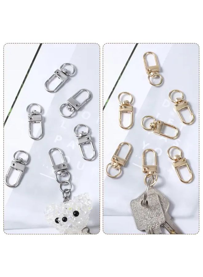 مشابك مخالب الكركند الفضية الدوارة لسلاسل المفاتيح والحلي والحرف اليدوية وحقائب DIY - Image 2