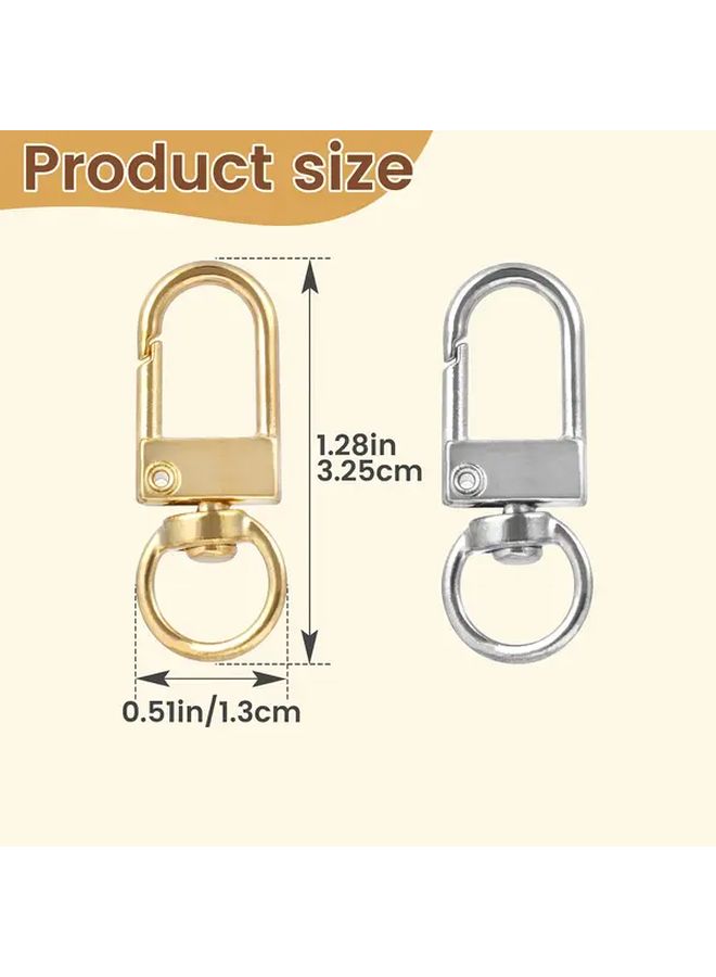 مشابك مخالب الكركند الفضية الدوارة لسلاسل المفاتيح والحلي والحرف اليدوية وحقائب DIY - Image 4