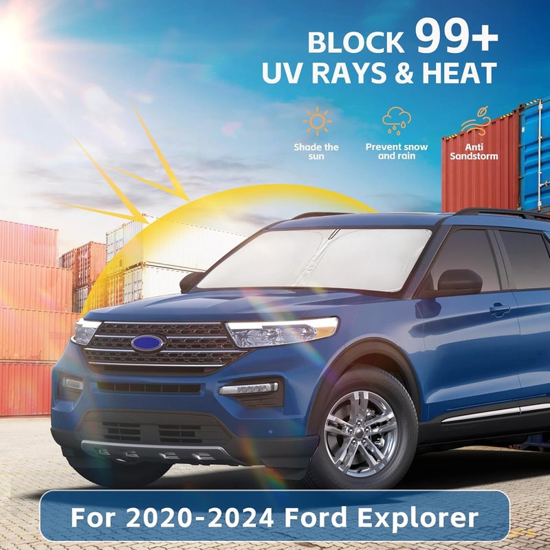 AuyNeas Windshield Sun Shade for Ford Explorer 2020-2024 - Image 2