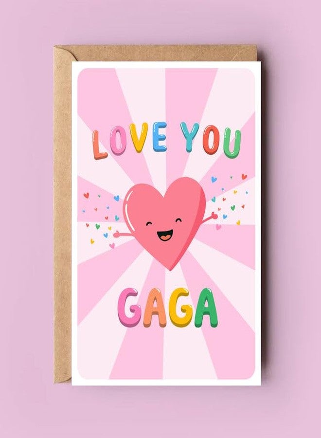 PTDShops Love You Gaga Card - Cute Birthday Card For Gaga - Mother's Day Gifts - Greeting Card For Anniversary - Thank You- I Love You Gaga Card - New Gaga Card - Image 1