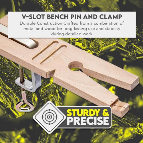 SE 3-in-1 Professional Jeweler's Saw Set - Saw Frame, 144 Blades, and V-Slot Bench Pin with Clamp - Versatile Tools for Precise Jewelry Making - Image 3