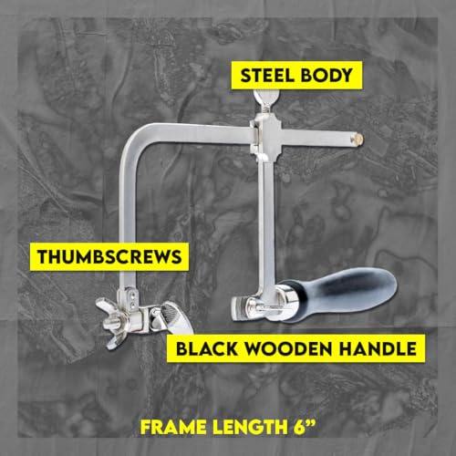SE 3-in-1 Professional Jeweler's Saw Set - Saw Frame, 144 Blades, and V-Slot Bench Pin with Clamp - Versatile Tools for Precise Jewelry Making - Image 5