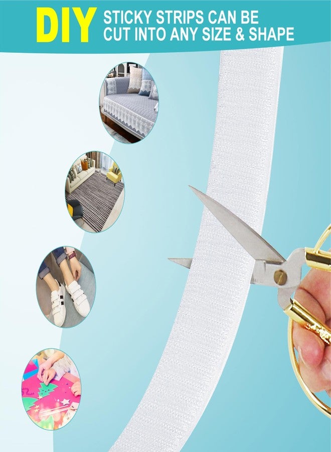 JEVONI 20Ft*1 inch Hook and Loop Tape Roll with Heavy Duty Adhesive - Fastener Mounting Tapes Strips with Sticky Back for Sewing, Crafting,DIY- Indoor or Outdoor Use - Image 4