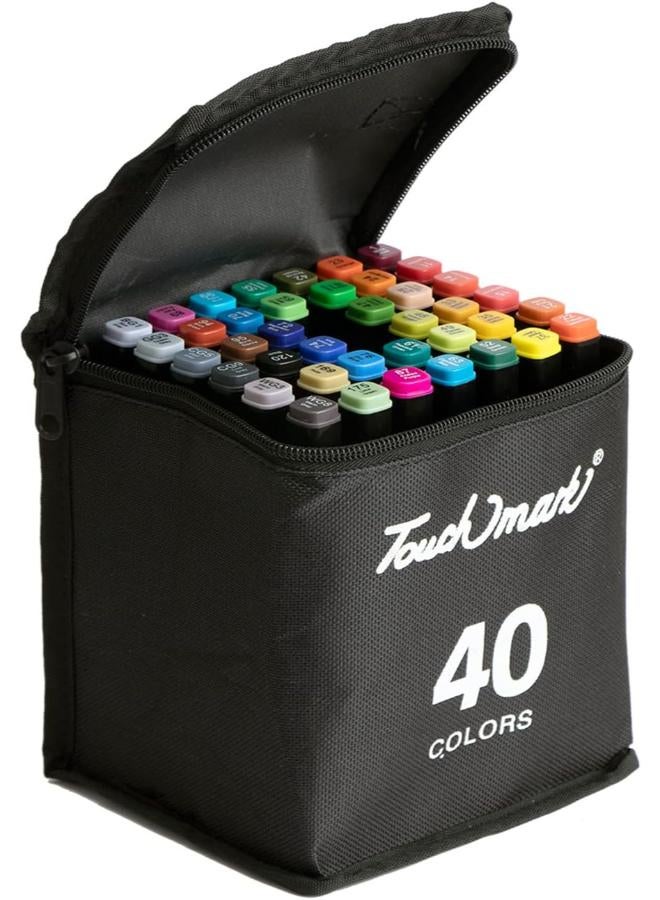 Touch 48 Colors Drawing Markers,Marker Pens for Adult/Kids Coloring Books, Professional Permanent Art Markers - Image 1