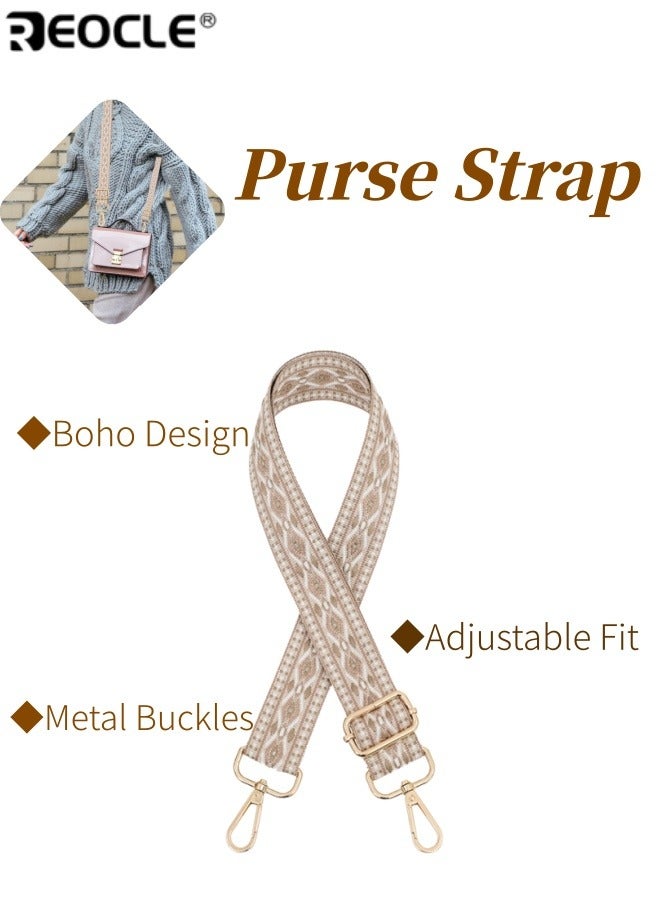 REOCLE Purse Strap Replacement with Adjustable Length and Crossbody Design Handbag Shoulder Strap with Secure Clasp for Women Purse Accessory - Image 1