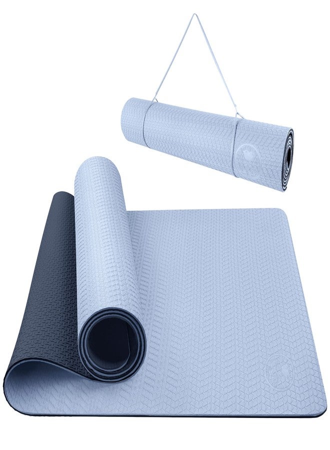 IUGA Yoga Mat Thick Non Slip Anti-tear Pilates Mat Eco Friendly Hot Yoga Mats for Workout & Exercise(72"x 24"x 6mm) - Image 1