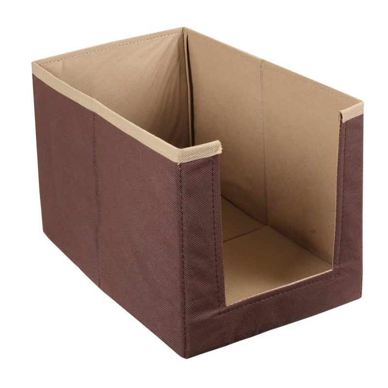 Kuber Industries KUBMART11315 Non Woven Wardrobe Cloths OrganizerShirt Stacker Storage Box Brown and Light Brown - Image 5