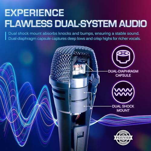 CAROL Sigma-plus1 XLR Wired Vocal Microphone – Dynamic Supercardioid Mic with Dual Shock Mount Tech for Recording & Stage Use, Includes Mic Clip, 14.8ft XLR Cable & On/Off Switch - Image 3