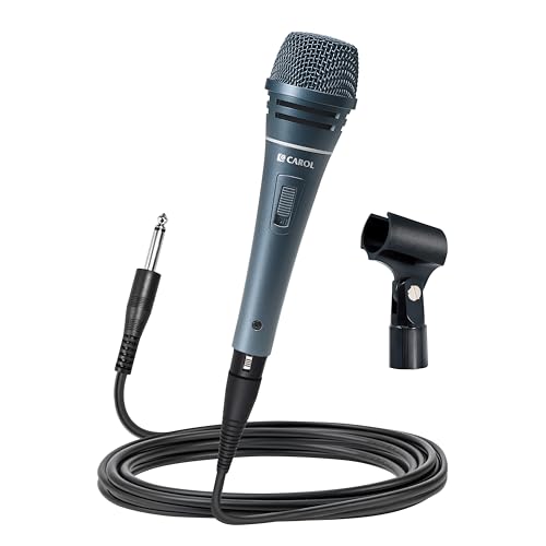 CAROL Sigma-plus1 XLR Wired Vocal Microphone – Dynamic Supercardioid Mic with Dual Shock Mount Tech for Recording & Stage Use, Includes Mic Clip, 14.8ft XLR Cable & On/Off Switch - Image 1