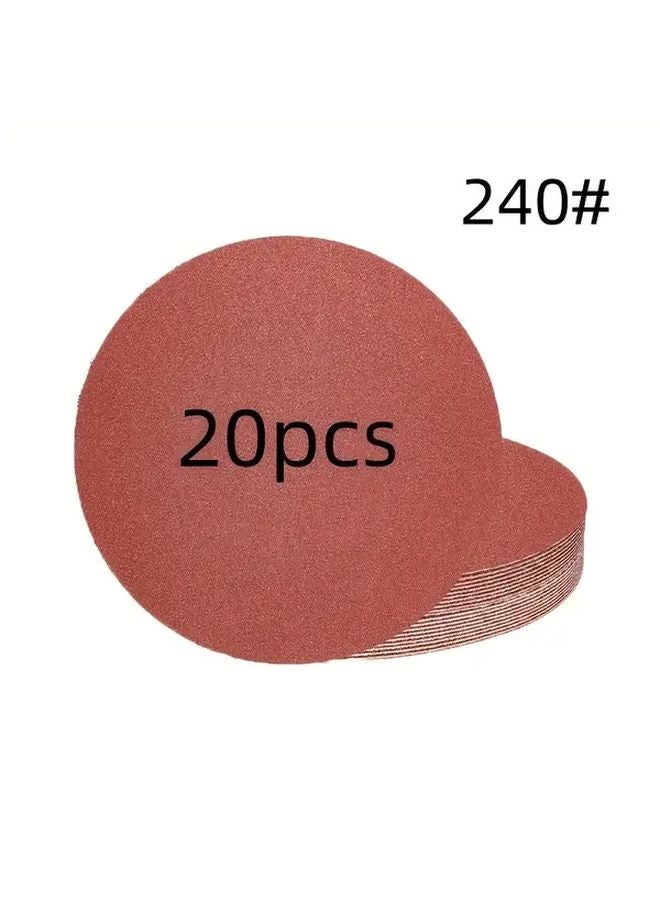 20pcs 240 Grit 8 Inch Sanding Discs Multi Surface Polishing For Wood Metal Stone - Image 1