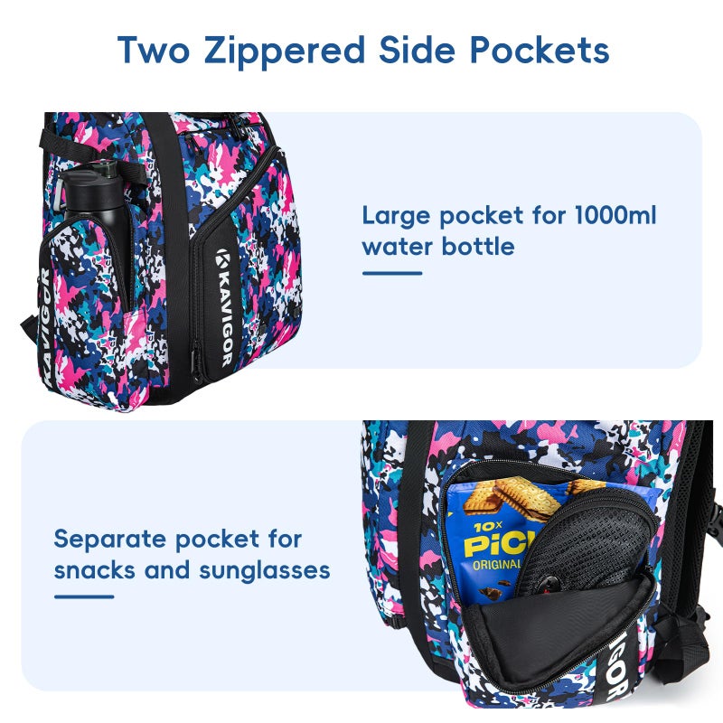 KAVIGOR Baseball Bag for Youth and Adult, Softball Bag 50L Large Capacity Holds 4 Bats, Equipment Backpack with Shoes Compartment - Image 5
