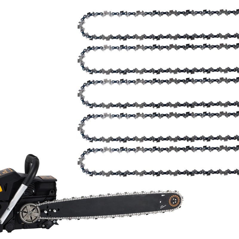 GSSHBR 5 Pack 16 Inch Chainsaw Chain 55 Drive Links .043" Gauge, 3/8" Pitch Replacement Chains Compatible with Stihl MS170, MS171, MS180c - Image 1