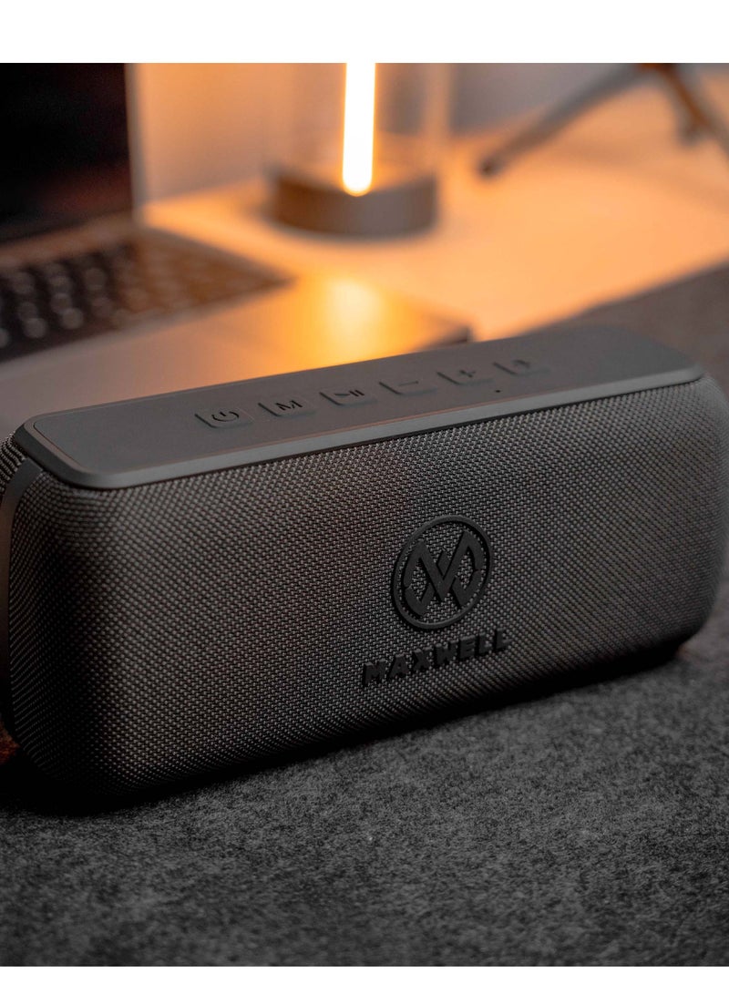 Maxwell Electronics Maxwell Maxbeat 60W Bluetooth Speaker - Portable HiFi, IPX6 Water Resistant, 12H Playtime, Deep Bass, Bluetooth 5.3, Type-C Fast Charging Speaker (Black) - Image 5