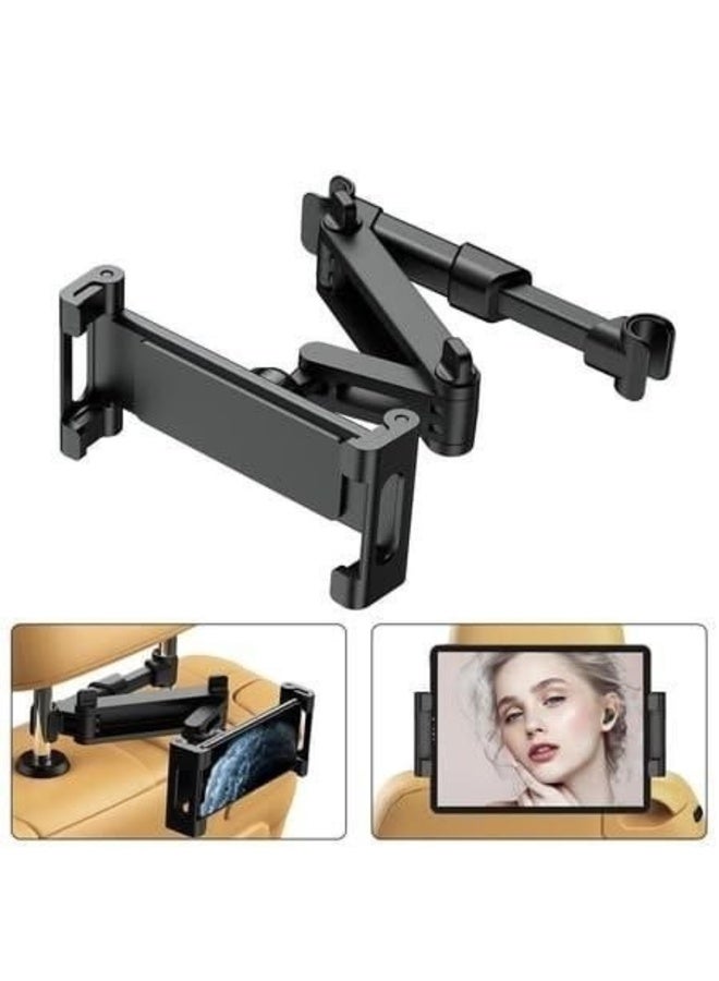 Car Tablet Headrest Foldable Holder - Car Back Seat Headrest Tablet Mount Stand for Kids, Long Road Trip Essentials, Compatible with iPad Pro Air Mini, or Other 4.7 to 12.9" Devices, Black - Image 4