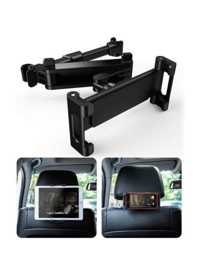 Car Tablet Headrest Foldable Holder - Car Back Seat Headrest Tablet Mount Stand for Kids, Long Road Trip Essentials, Compatible with iPad Pro Air Mini, or Other 4.7 to 12.9" Devices, Black - Image 5