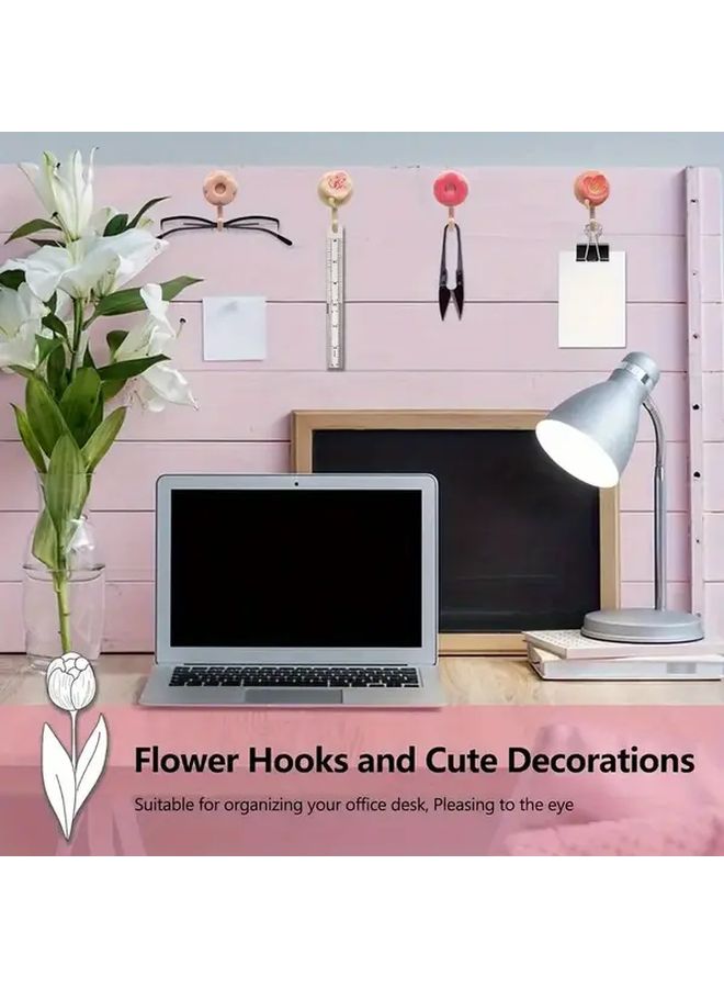 4pcs Love Style Heart Adhesive Wall Hooks For Kitchen Bathroom Organization - Image 5