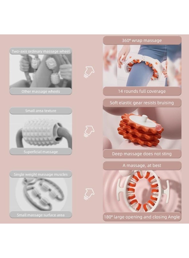 رو سيانل جهاز تدليك مضاد للسيلوليت يدوي، حلقة تدليك متعددة الوظائف قابلة للفصل لتجميل الساقين والرقبة والذراعين والأرداف - Image 5
