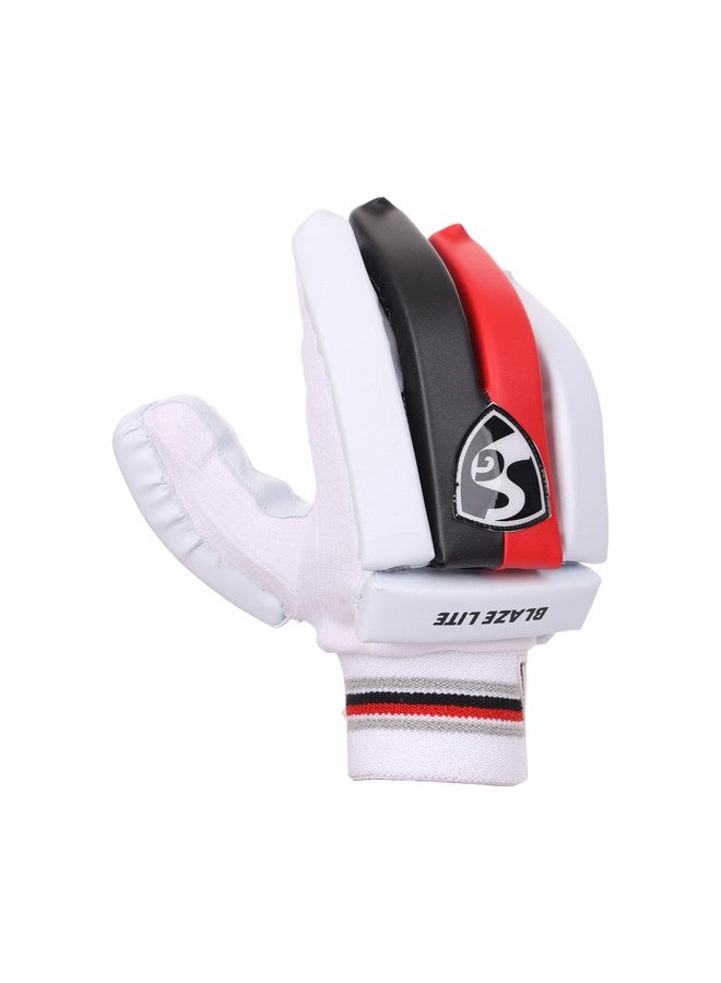 SG Polyvinyl Chloride Blaze LITE Cricket Batting Gloves Youth RH, White - Image 2