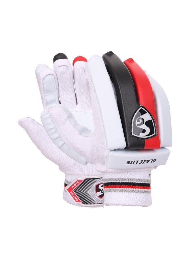 SG Polyvinyl Chloride Blaze LITE Cricket Batting Gloves Youth RH, White - Image 1