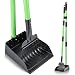MXF Pooper Scooper Dog Pooper Scooper Long Handle Stainless Metal Tray and Rake Set for Medium Small Dogs Heavy Duty Use on Grass Dirt or Gravel Pet Supplies Green - Image 1