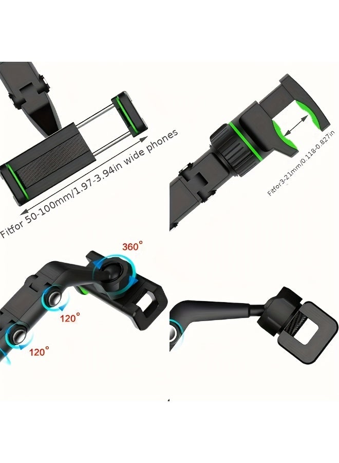 Universal Rotatable Phone Stand – Car Mount and Guitar Holder, L-Shaped Design, Portable and Foldable, Supports Music & Navigation - Image 2