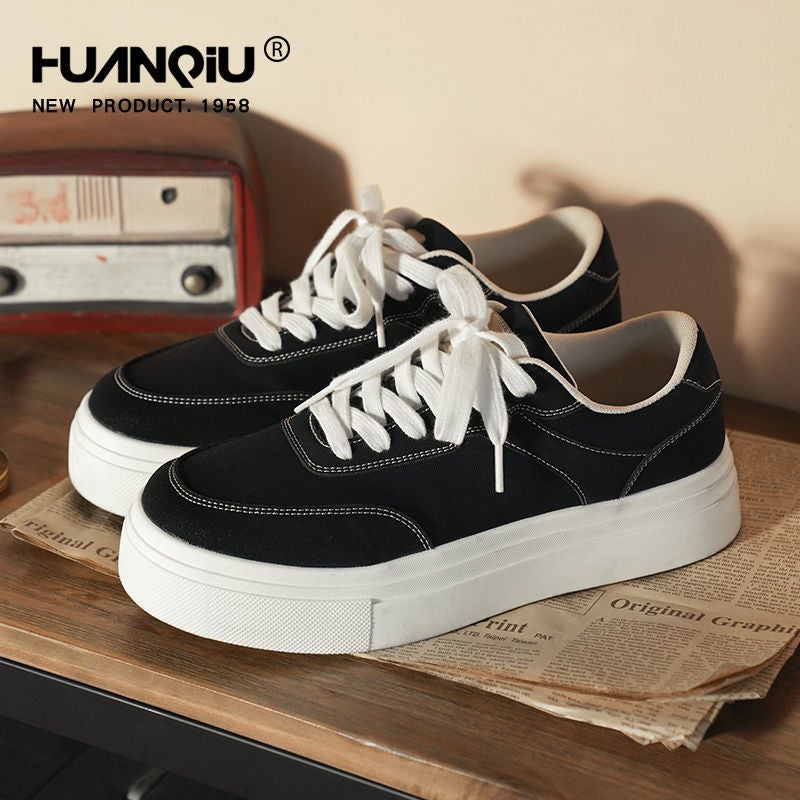 Global High-value Classic Black Handsome Trendy Sneakers 2025 Spring New Thick-soled Height-increasing All-match Height-increasing Shoes - Image 2