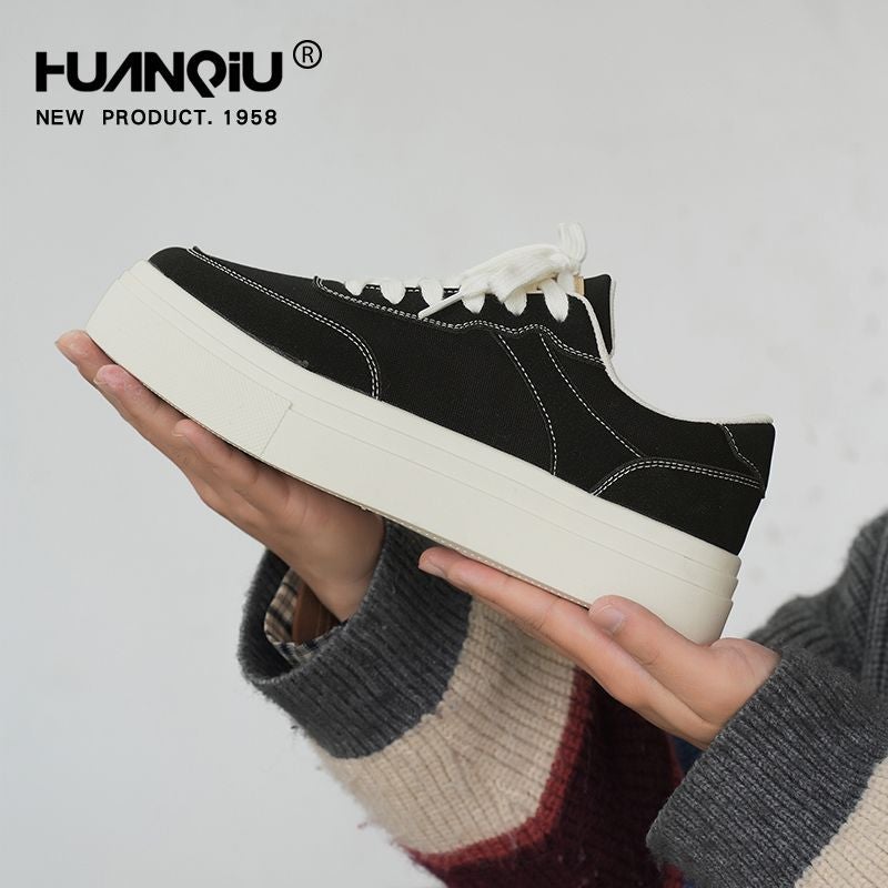 Global High-value Classic Black Handsome Trendy Sneakers 2025 Spring New Thick-soled Height-increasing All-match Height-increasing Shoes - Image 4