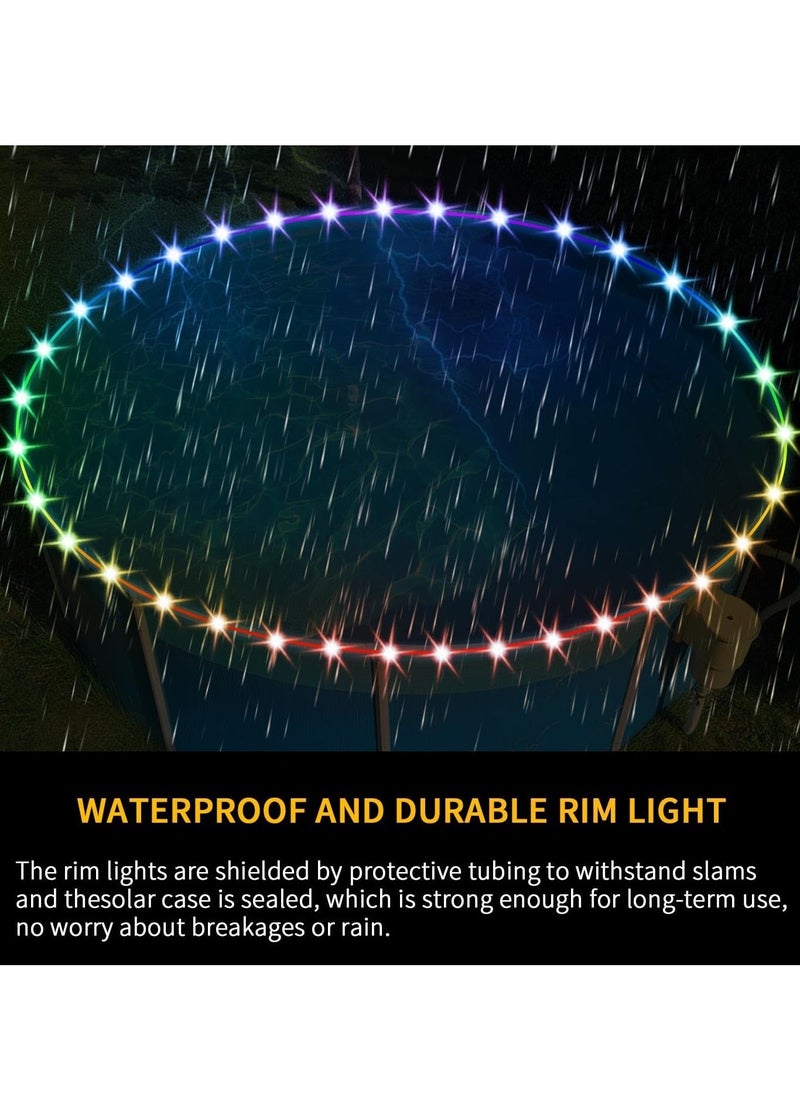 SYOSI - LED Pool Lights for Above Ground Pools, 33Ft Waterproof LED Strip Light, C Battery Box, 17 Colors Lights with Remote Control, Battery Powered for Night Above Ground Swimming Pool Parties - Image 1