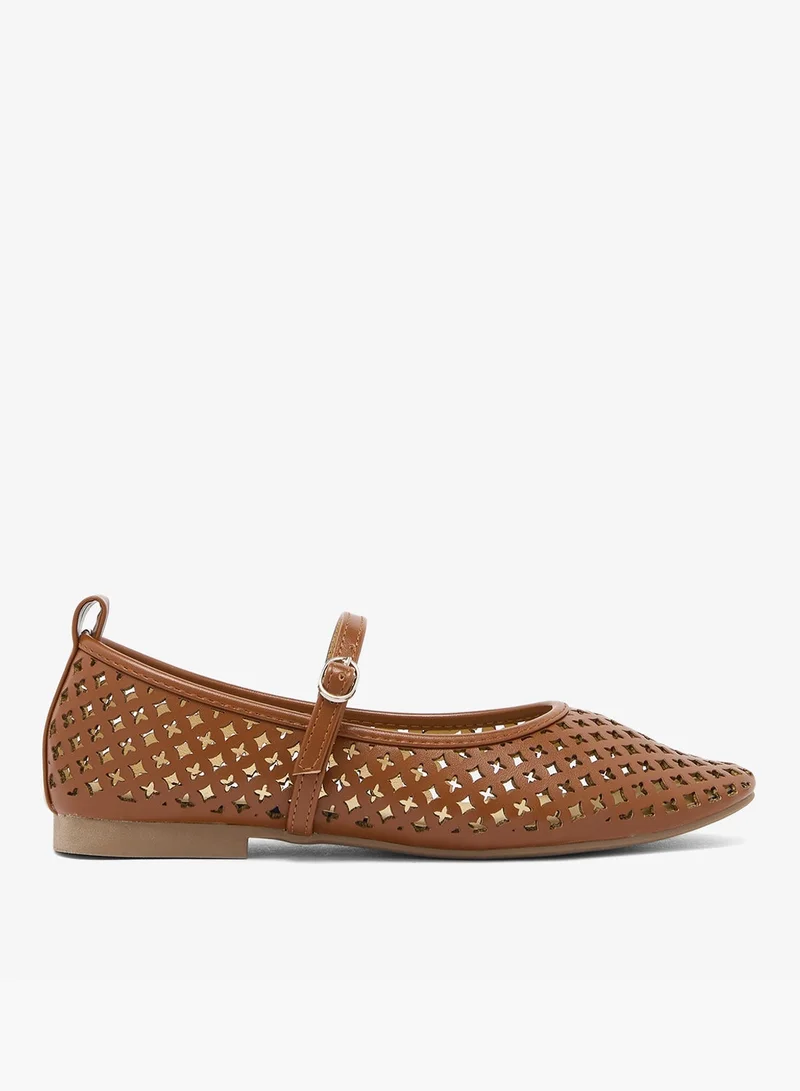 London Rebel Alba Buckle Detail Ballerinas
