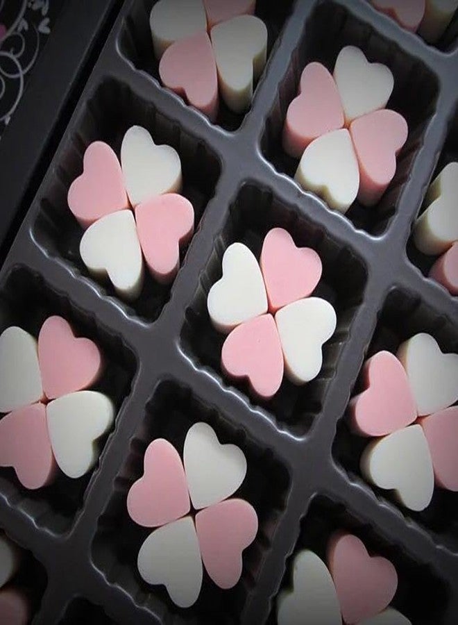 Global+Plus Silicone Mini Heart 55-Cavity Mold for Baking, Heart Shape Ice Cube Candy Chocolate Mold, Valentine Candy Molds for Making Gummy, Candy, Chocolate Mould Tray - Image 2