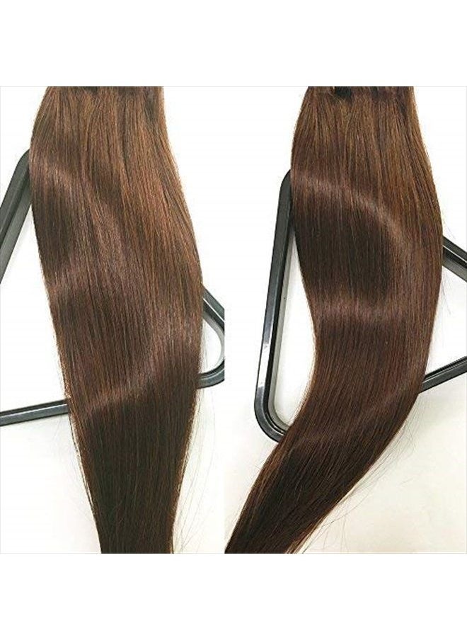 Valiilo - Medium Brown Human Hair Extensions Clip on 70g 7 Pieces Silky Straight Weft Remy Hair - Image 1