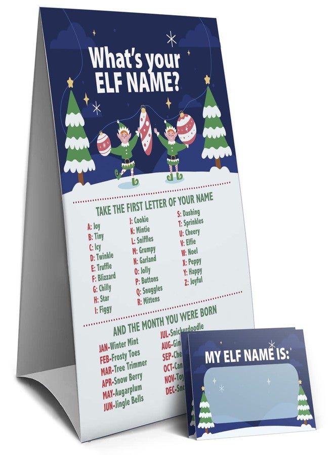Muruseni Christmas Games Sign - What's Your Elf Name Game, Christmas games for families, Christmas Party Games, Holiday games（25C） - Image 2